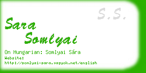 sara somlyai business card